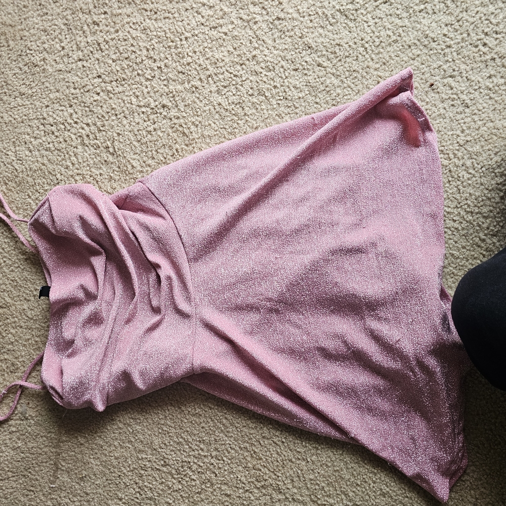 Pink Glittery Sleeveless Top